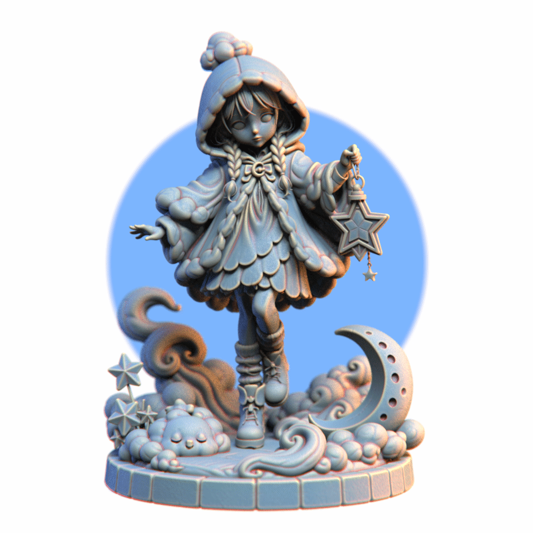 Cloud Lumi – 77 mm – 3D-Resinfigur