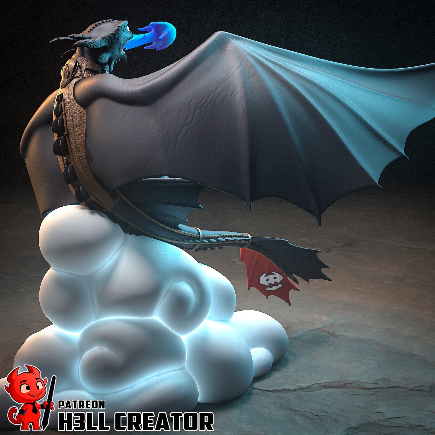 Moonshadow Dragon - 167mm/ 100mm