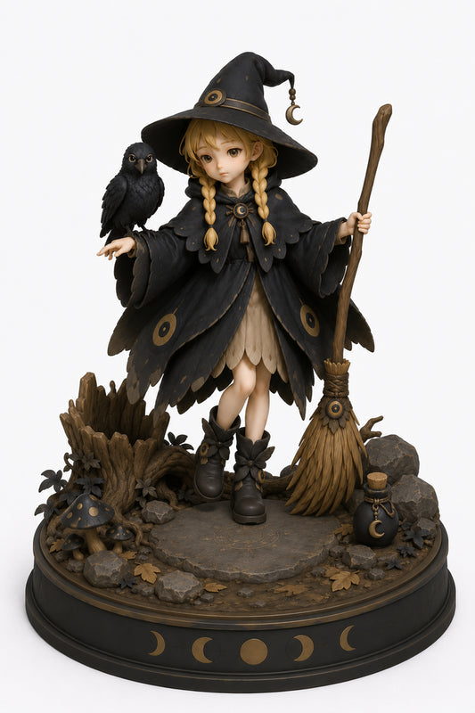 Witch Lumi - 73 mm - 3D resin figurine