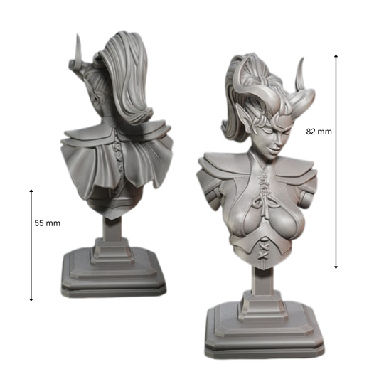 Nyxaria the Soulbow - 3d printed resin bust