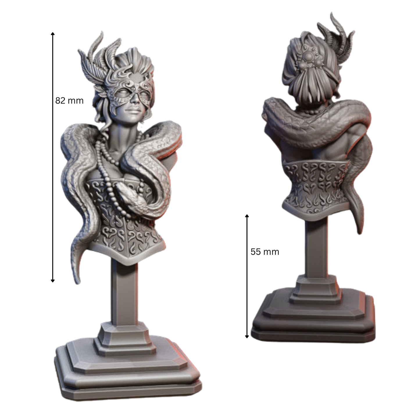 Vivienne - 3d printed resin bust