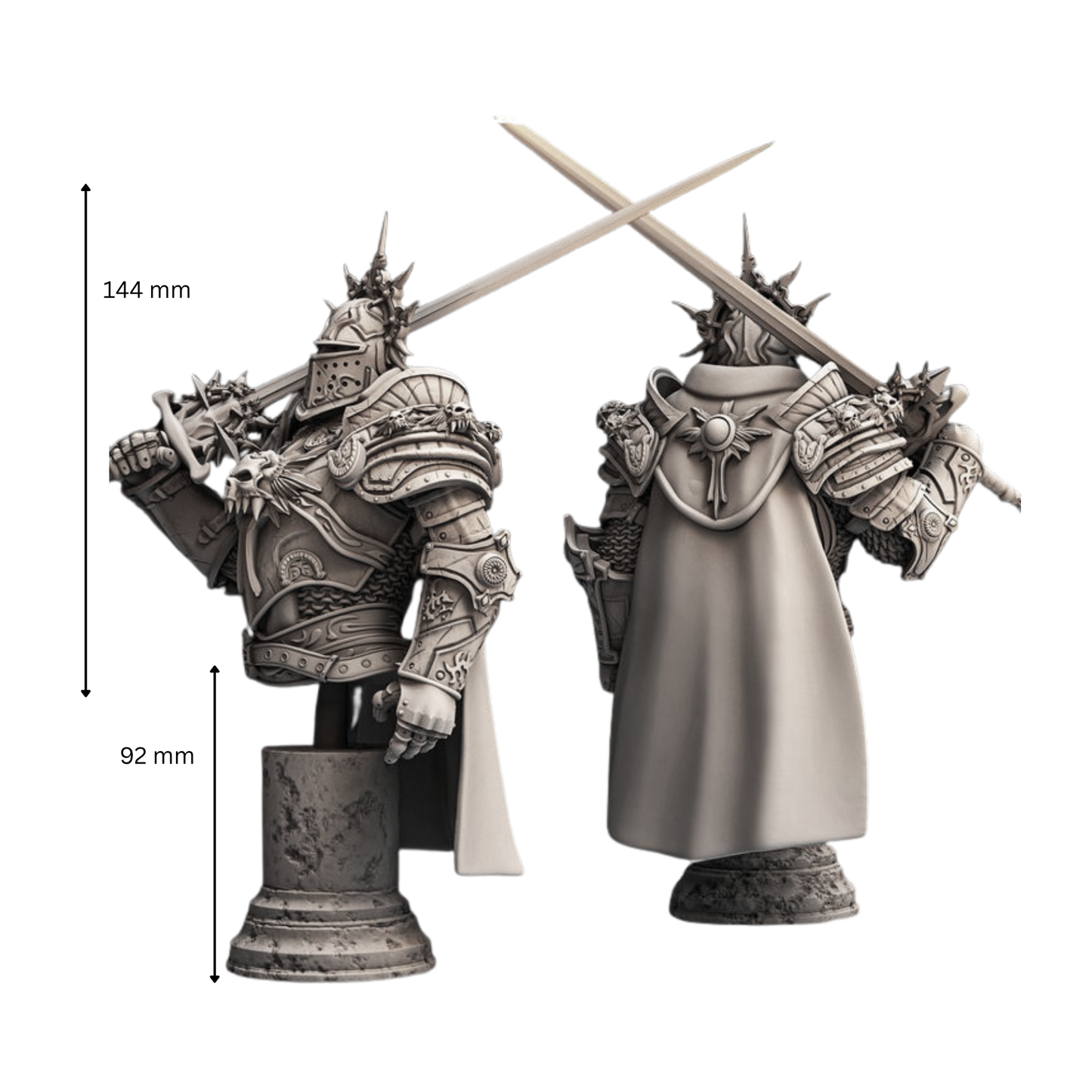 Bruneau Le noir - 3d printed resin bust