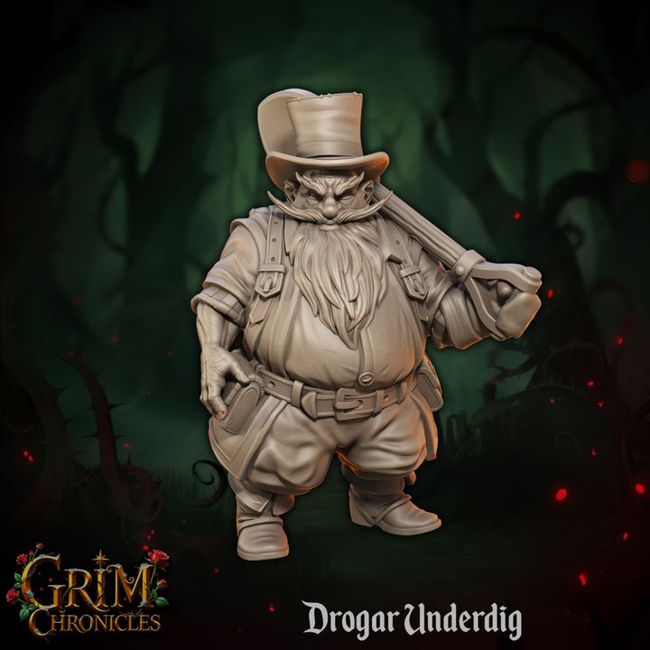 Grim Chronicles - Dark Dwarf Miniatures Set - 35mm