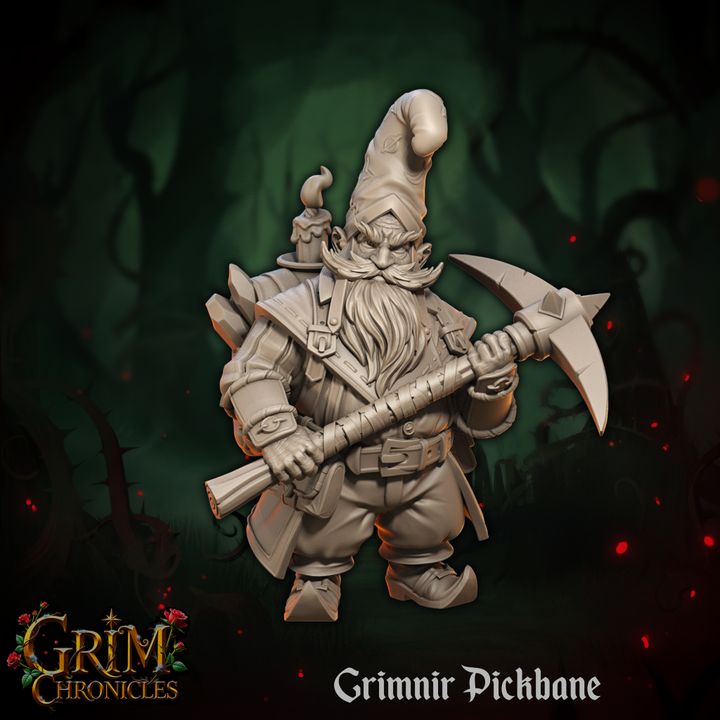 Grim Chronicles - Dark Dwarf Miniatures Set - 35mm