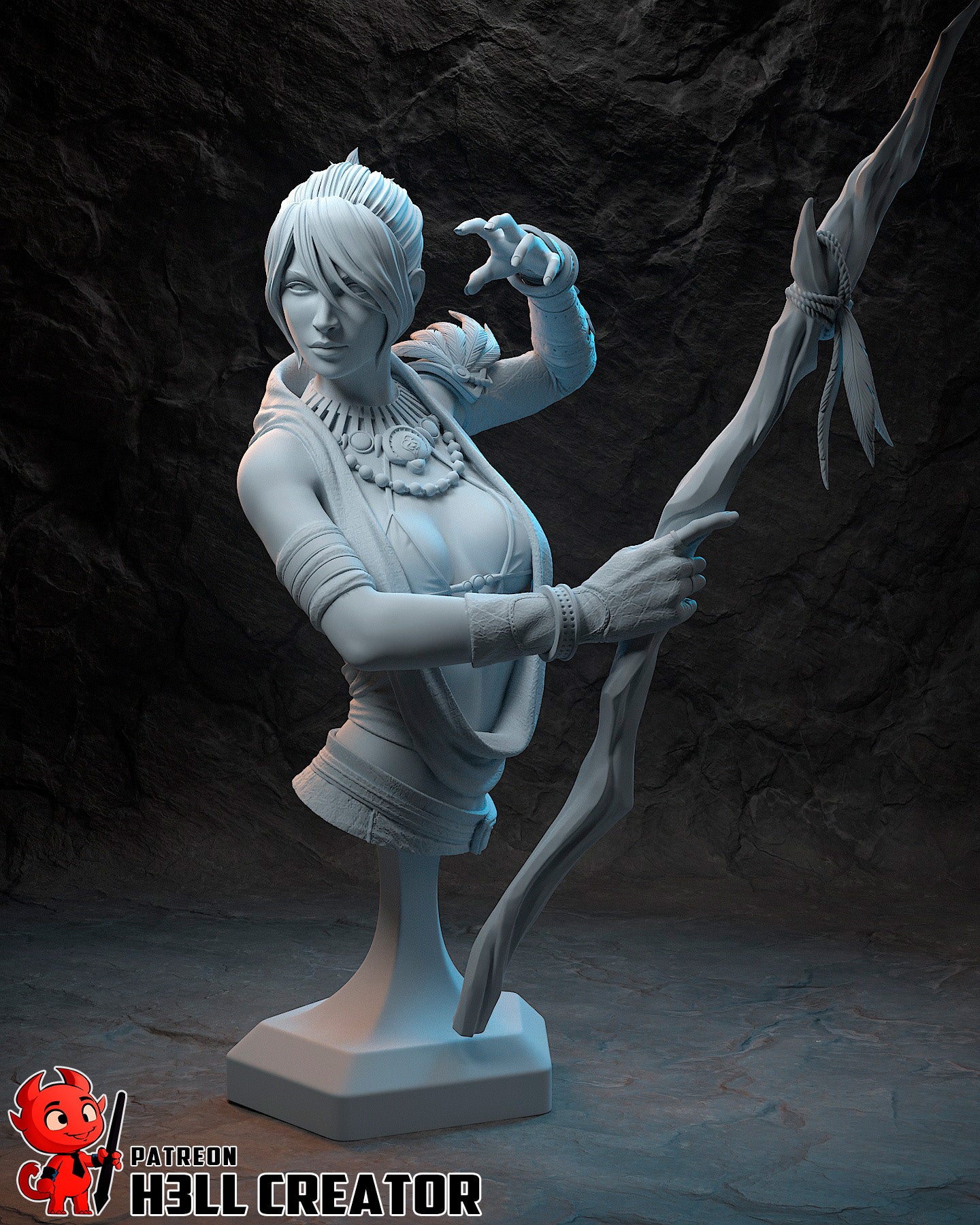 Morrigan Bust - 121mm