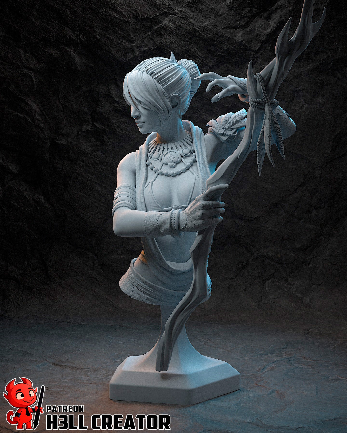 Morrigan Bust - 121mm