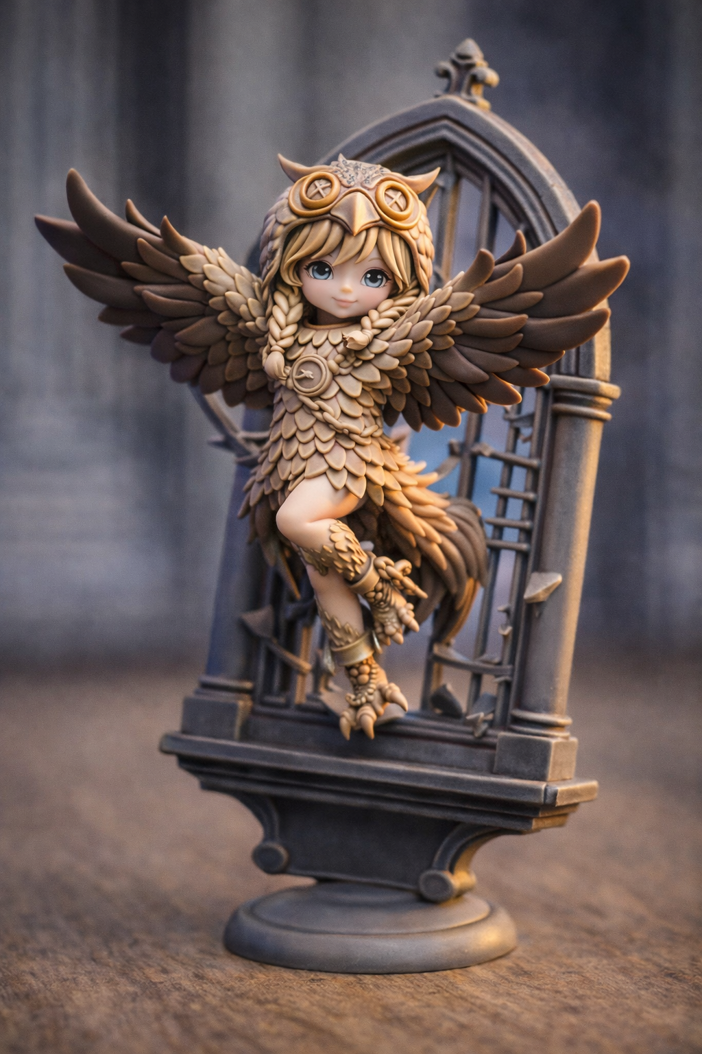 Owl Lumi - 80 mm - 3D resin figurine