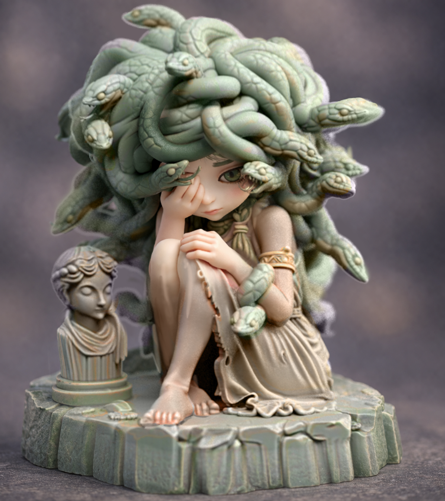 Medusa Lumi - 47 mm - 3D resin figurine