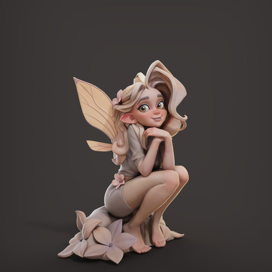 FairyGirl display miniature by Female Miniatures – 3D printed 55mm resin model for painting and display
