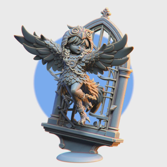 Owl Lumi - 80 mm - 3D resin figurine